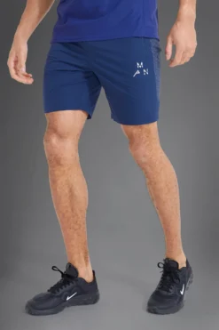 Short De Sport à Empiècement Réfléchissant - MAN Active -Promos Coutuvelle Magasin amm10274 navy xl 3 scaled
