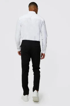 Tall - Chemise Cintrée à Manches Longues -Promos Coutuvelle Magasin amm11035 white xl 1