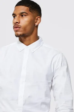 Tall - Chemise Cintrée à Manches Longues -Promos Coutuvelle Magasin amm11035 white xl 3