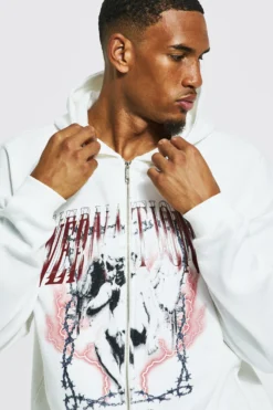 Tall - Sweat à Capuche Zippé à Imprimé 7 Tall - Sweat à Capuche Zippé à Imprimé -Promos Coutuvelle Magasin amm11686 ecru xl 3 scaled