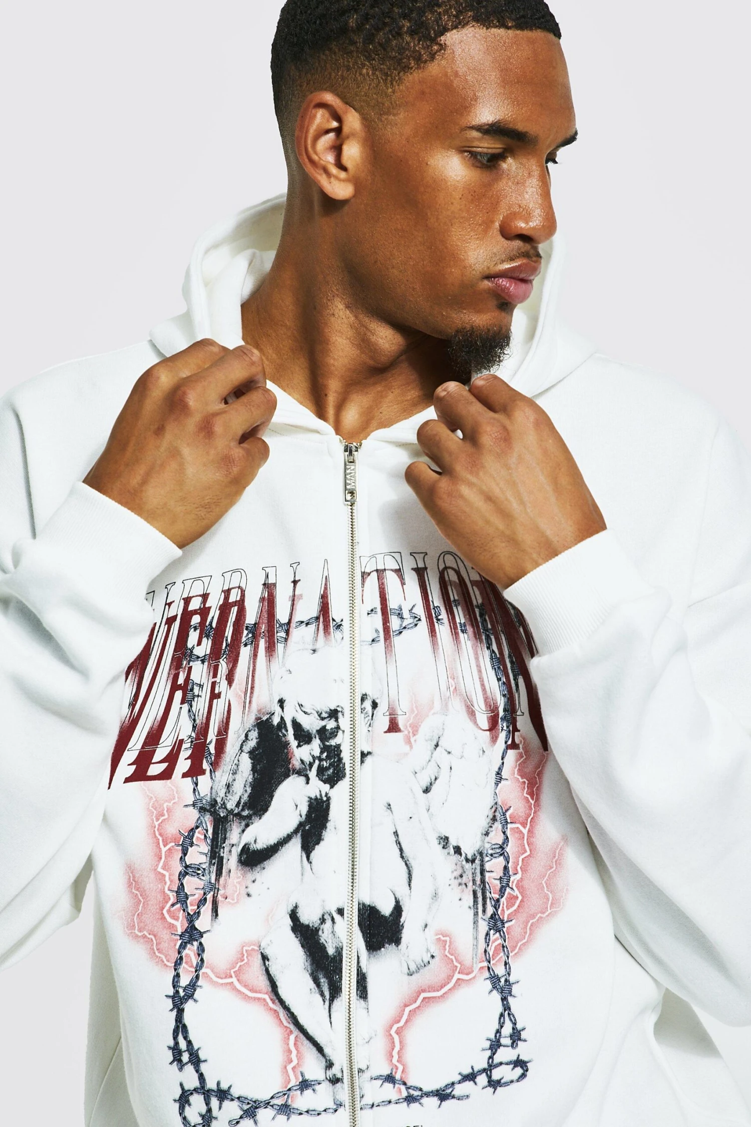 Tall - Sweat à Capuche Zippé à Imprimé 4 Tall - Sweat à Capuche Zippé à Imprimé – Image 4