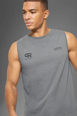 Débardeur à Logo - MAN Active -Promos Coutuvelle Magasin amm13705 charcoal xl 3