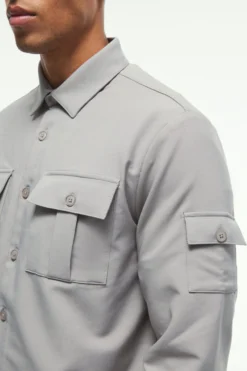 Surchemise Stretch En Tissu Technique 6 Surchemise Stretch En Tissu Technique -Promos Coutuvelle Magasin amm13910 grey xl 2 scaled