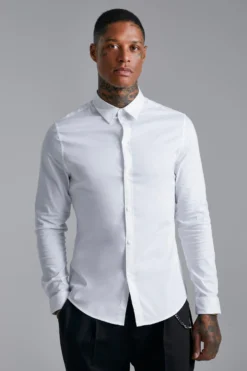 Chemise Cintrée à Manches Longues