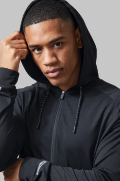 Sweat à Capuche Zippé - MAN Active -Promos Coutuvelle Magasin bmm01854 black xl 3 scaled
