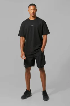 T-shirt De Sport Oversize Basique - MAN Active -Promos Coutuvelle Magasin bmm20900 black xl 3 scaled