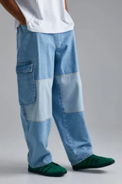 Jean Cargo Baggy à Ceinture Style Skateur