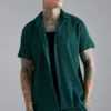 Chemise Oversize Plissée à Manches Courtes
