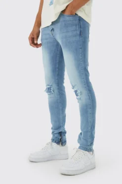 Jean Skinny Déchiré Et Réparé