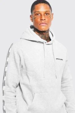 Sweat à Capuche à Bandes Latérales - Official MAN -Promos Coutuvelle Magasin bmm25227 grey20marl xl 3 scaled