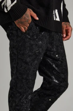 Pantalon Cargo Slim En Similicuir -Promos Coutuvelle Magasin bmm26028 black xl 3 scaled