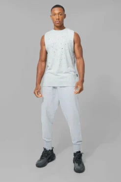 Jogging Cargo Côtelé - MAN Active -Promos Coutuvelle Magasin bmm26141 grey20marl xl 3 scaled