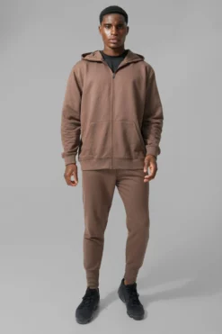 Sweat à Capuche Zippé Oversize - MAN -Promos Coutuvelle Magasin bmm26151 mocha xl 3 scaled