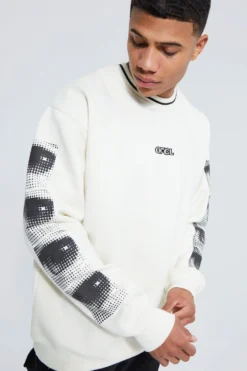 Sweat Oversize Imprimé - Ofcl -Promos Coutuvelle Magasin bmm26862 ecru xl 3 scaled