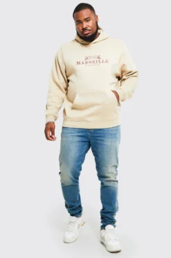 Grande Taille - Sweat à Capuche à Slogan Marseille City -Promos Coutuvelle Magasin bmm27760 sand xl 3 scaled