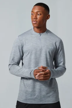 Top Zippé à Manches Raglan - MAN Active