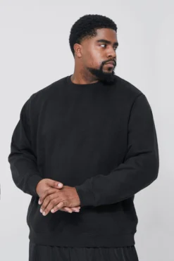 Grande Taille - Sweat Basique à Col Ras-du-cou