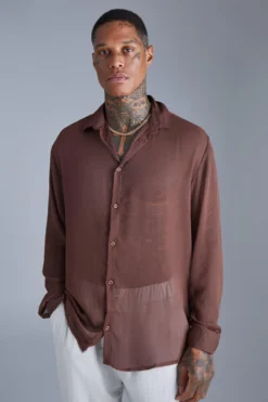 Chemise Oversize à Manches Longues