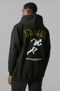 Sweat à Capuche De Sport Oversize à Slogan - MAN Active