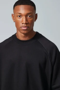 Sweat Oversize à Manches Courtes - MAN Active -Promos Coutuvelle Magasin bmm29472 black xl 3 scaled