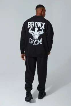 Jogging De Sport Oversize à Slogan Bronx - MAN Active -Promos Coutuvelle Magasin bmm29875 black xl 1 scaled