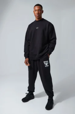 Jogging De Sport Oversize à Slogan Bronx - MAN Active -Promos Coutuvelle Magasin bmm29875 black xl 3 scaled
