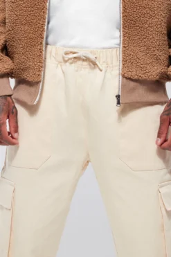 Pantalon Cargo Droit à Cordon De Serrage -Promos Coutuvelle Magasin bmm29923 ecru xl 3 scaled