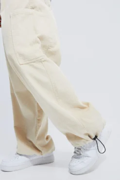 Pantalon Cargo En Velours Côtelé à Cordons De Serrage -Promos Coutuvelle Magasin bmm30873 stone xl 3 scaled