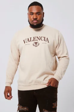 Grande Taille - Sweat Oversize à Slogan Valencia