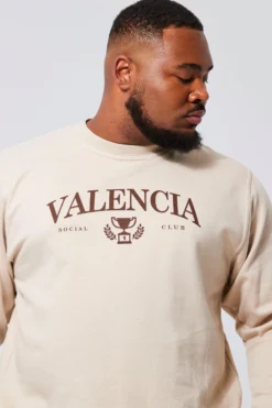 Grande Taille - Sweat Oversize à Slogan Valencia -Promos Coutuvelle Magasin bmm32060 sand xl 3 scaled