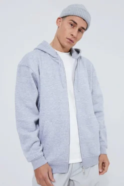 Sweat à Capuche Oversize Zippé