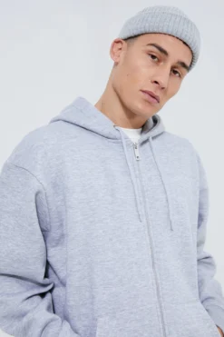 Sweat à Capuche Oversize Zippé -Promos Coutuvelle Magasin bmm32769 grey20marl xl 3 scaled