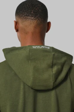 Sweat à Capuche De Sport Moulant - MAN Active -Promos Coutuvelle Magasin bmm33026 khaki xl 3 scaled