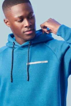 Sweat à Capuche Oversize De Sport - MAN Active -Promos Coutuvelle Magasin bmm33062 teal xl 3 scaled