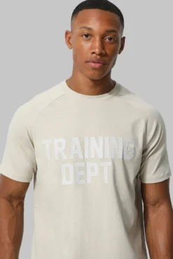 T-shirt De Sport Moulant - MAN Active -Promos Coutuvelle Magasin bmm33250 beige xl 3 scaled