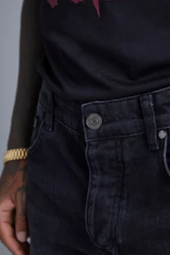 Jean Slim à Imprimé Crâne -Promos Coutuvelle Magasin bmm33622 washed20black xl 3 scaled