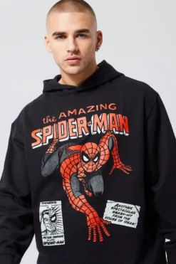 Sweat à Capuche Oversize Spiderman -Promos Coutuvelle Magasin bmm33923 black xl 3 scaled
