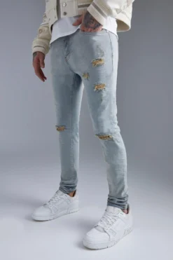 Jean Skinny Délavé Déchiré
