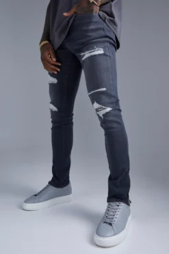 Jean Skinny Déchiré Zippé