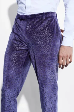 Pantalon De Costume Court En Velours -Promos Coutuvelle Magasin bmm35085 purple xl 3 scaled