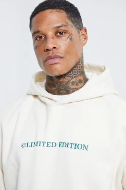 Sweat à Capuche Oversize Imprimé -Promos Coutuvelle Magasin bmm35416 ecru xl 3 scaled