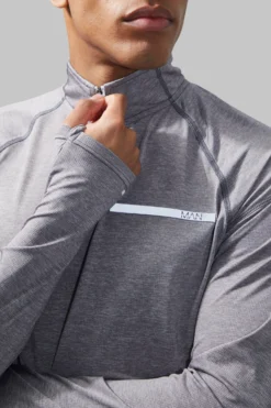 Top De Sport à Col Cheminée - MAN Active -Promos Coutuvelle Magasin bmm36486 grey xl 3 scaled