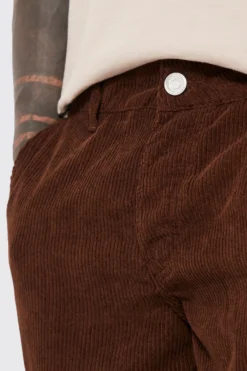 Pantalon Cargo Ample En Velours Côtelé -Promos Coutuvelle Magasin bmm36556 chocolate xl 3 scaled