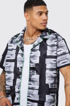 Chemise Satinée à Imprimé Photo -Promos Coutuvelle Magasin bmm36993 black xl 3 scaled