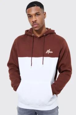 Sweat à Capuche Léger Color Block - MAN