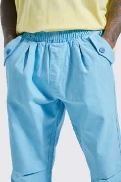 Pantalon Cargo Ample à Taille élastiquée -Promos Coutuvelle Magasin bmm37726 blue xl 3 scaled