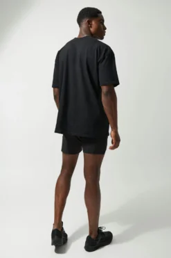 T-shirt De Sport Oversize à Slogan Los Angeles - MAN Active -Promos Coutuvelle Magasin bmm37950 black xl 1 scaled