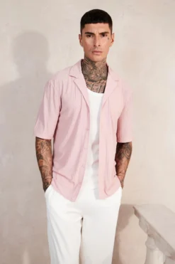 Chemise Plissée à Manches Courtes