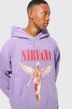 Sweat à Capuche Oversize Surteint à Imprimé Nirvana -Promos Coutuvelle Magasin bmm38445 purple xl 3 scaled