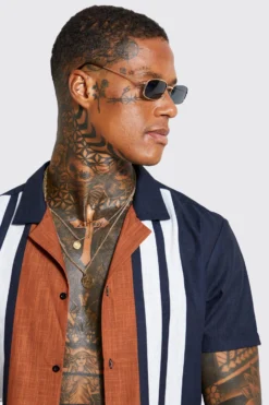 Chemise Texturée à Rayures -Promos Coutuvelle Magasin bmm38685 dark20navy xl 3 scaled